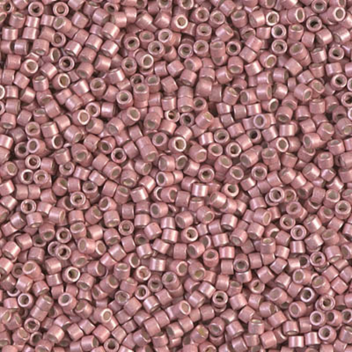 Miyuki 11/0 Delica Beads, DB1156, Galvanized Semi-Matte Pink Blush, 5g