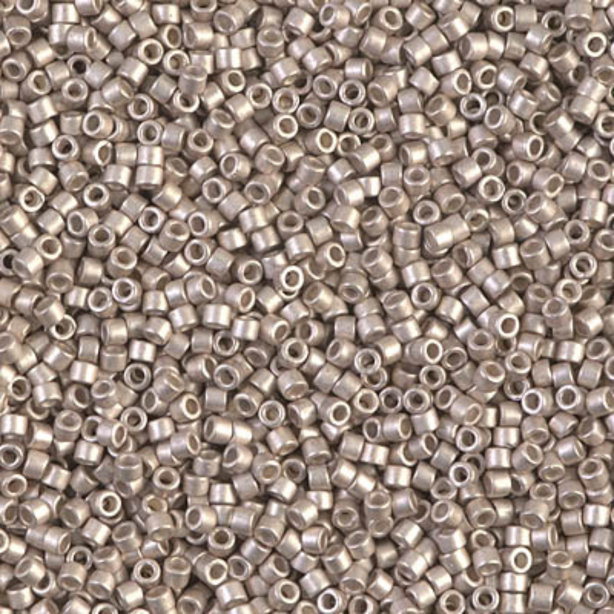 Miyuki 11/0 Delica Beads, DB1158, Galvanized Semi-Matte Light Smoky Amethyst, 5g