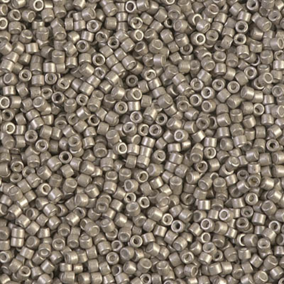 Miyuki 11/0 Delica Beads, DB1159, Galvanized Semi-Matte Pewter, 5g