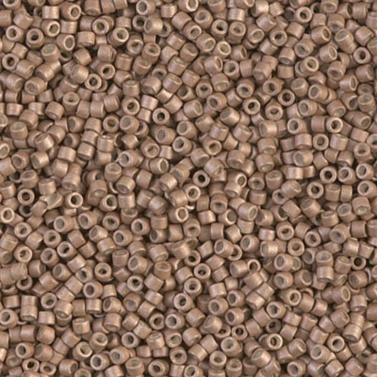 Miyuki 11/0 Delica Beads, DB1162, Galvanized Matte Champagne, 5g
