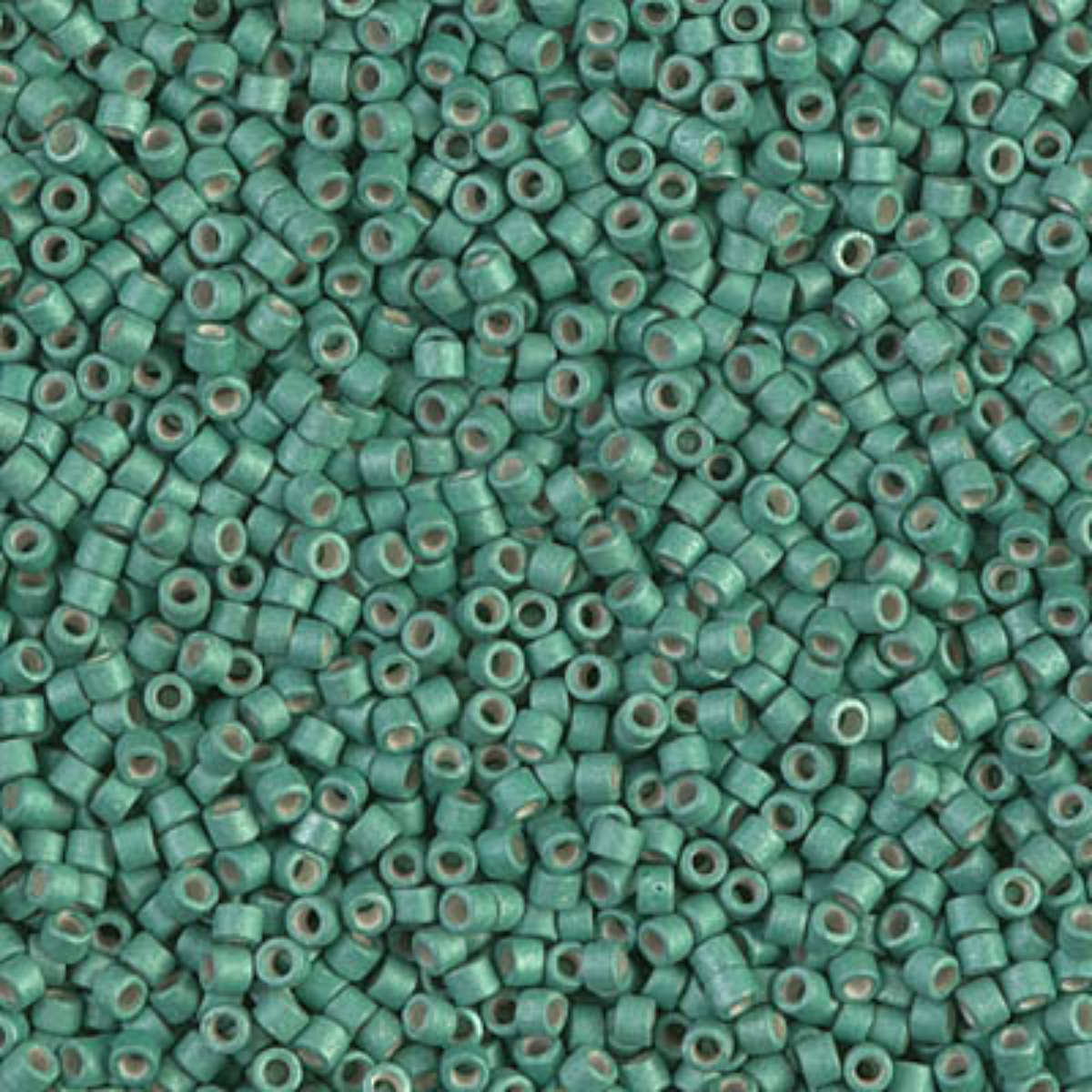 Miyuki 11/0 Delica Beads, DB1171, Galvanized Matte Dark Mint, 5g