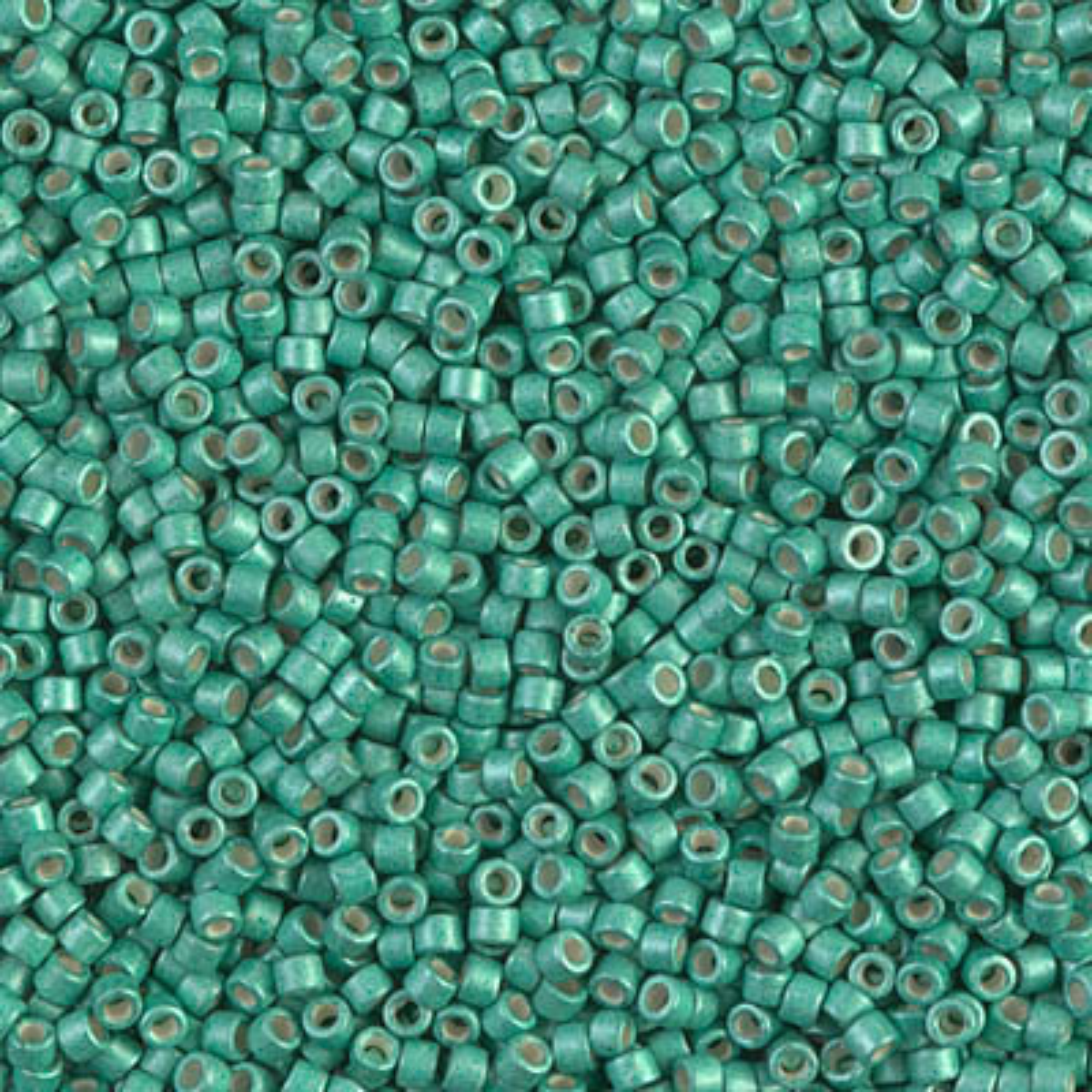 Miyuki 11/0 Delica Beads, DB1182, Galvanized Semi-Matte Dark Mint, 5g