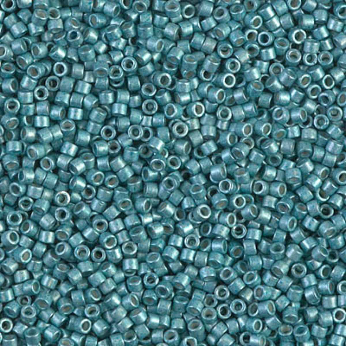 Miyuki 11/0 Delica Beads, DB1183, Galvanized Semi-Matte Dark Aqua, 5g
