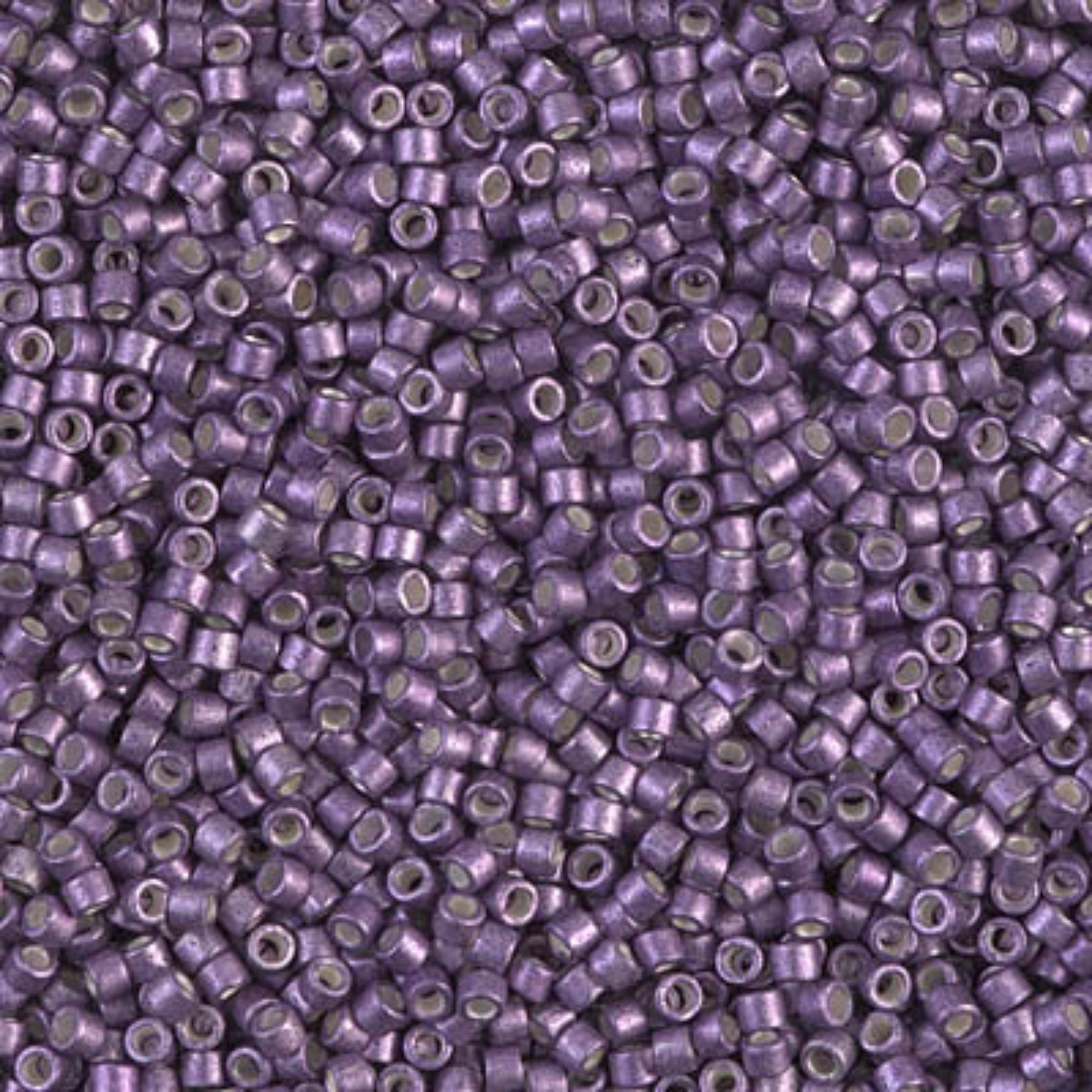 Miyuki 11/0 Delica Beads, DB1185, Galvanized Semi-Matte Eggplant, 5g