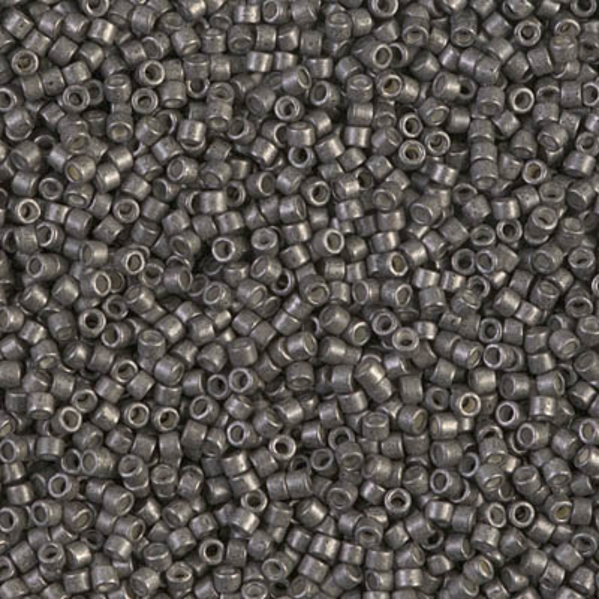 Miyuki 11/0 Delica Beads, DB1186, Galvanized Semi-Matte Graphite, 5g