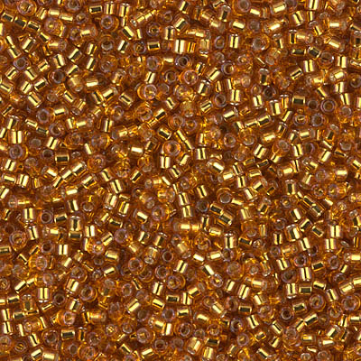 Miyuki 11/0 Delica Beads, DB1201, Silver Lined Marigold, 5g