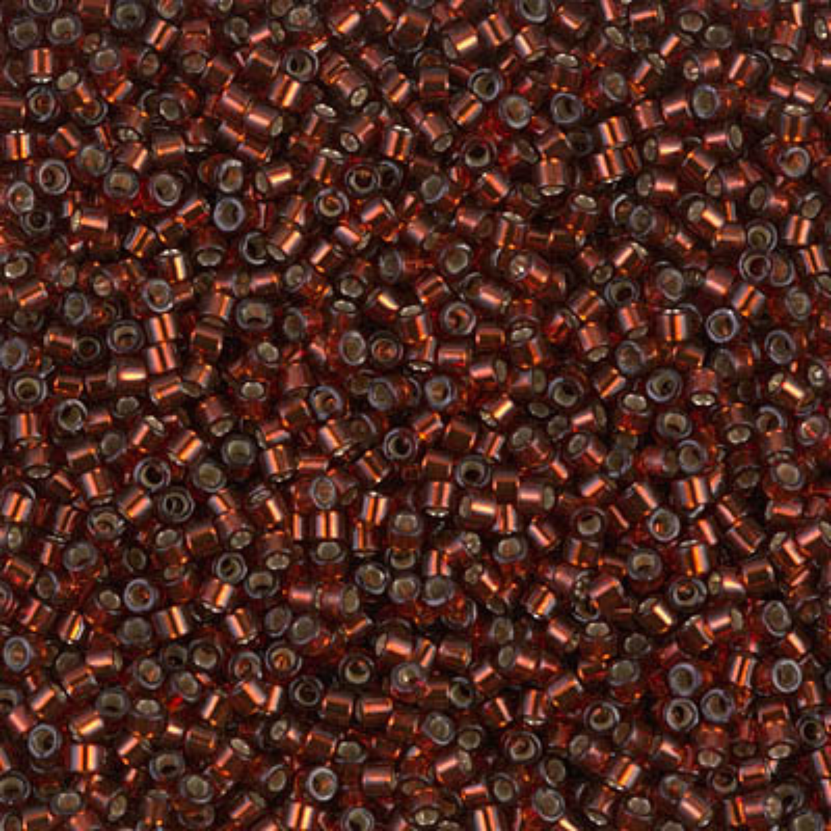 Miyuki 11/0 Delica Beads, DB1202, Silver Lined Dark Cranberry, 5g