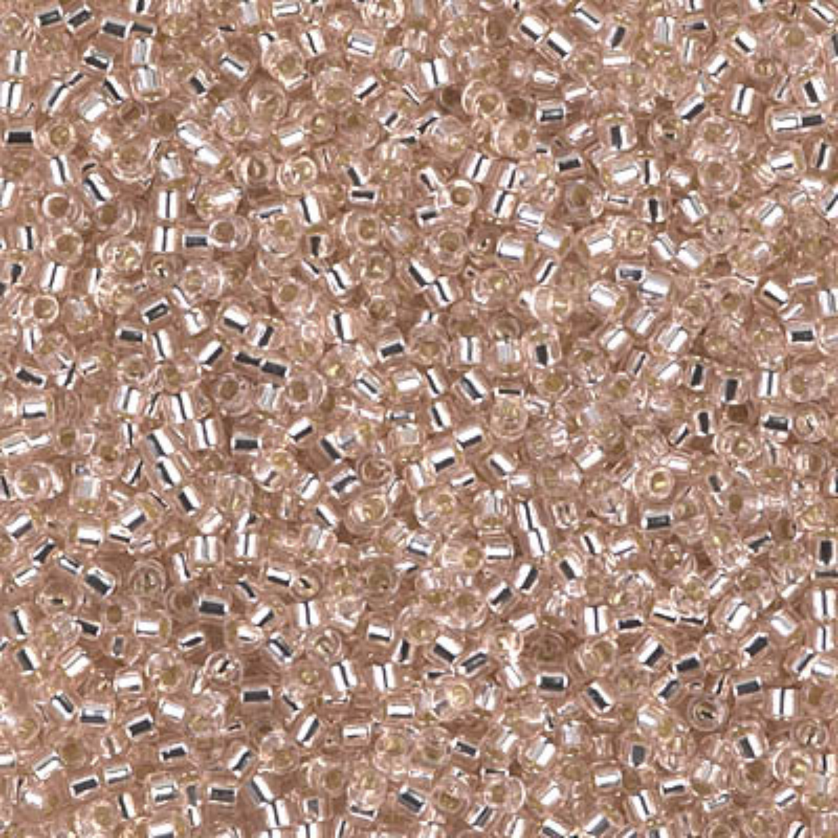 Miyuki 11/0 Delica Beads, DB1203, Silver Lined Pink Mist, 5g