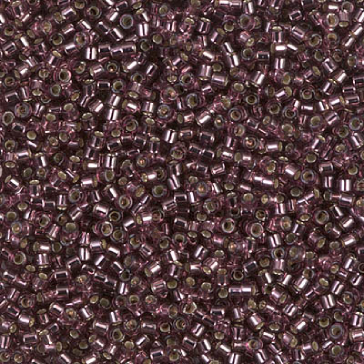 Miyuki 11/0 Delica Beads, DB1204, Silver Lined Mauve, 5g