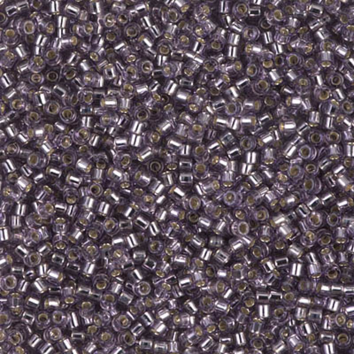 Miyuki 11/0 Delica Beads, DB1205, Silver Lined Light Amethyst, 5g