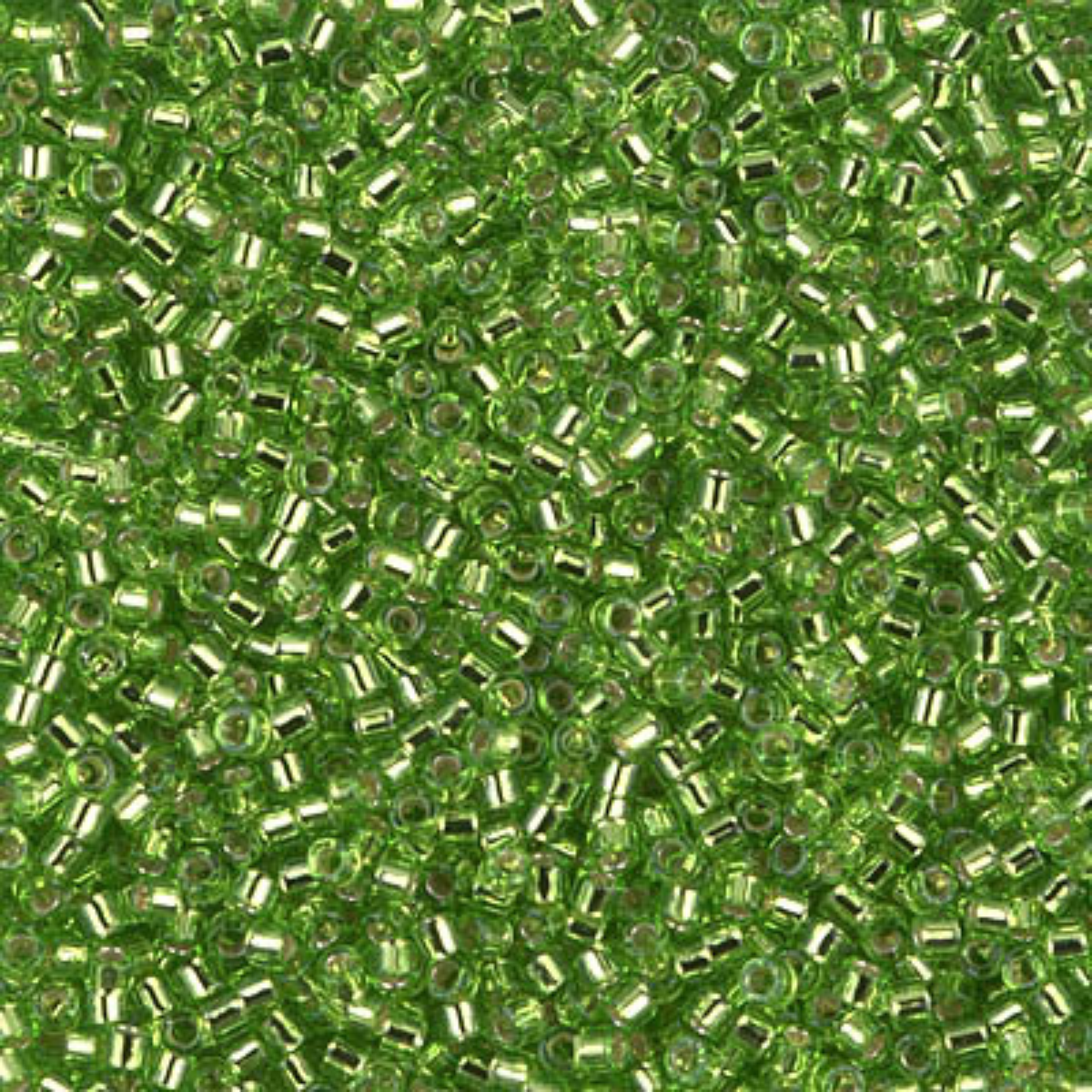 Miyuki 11/0 Delica Beads, DB1206, Silver Lined Lime, 5g