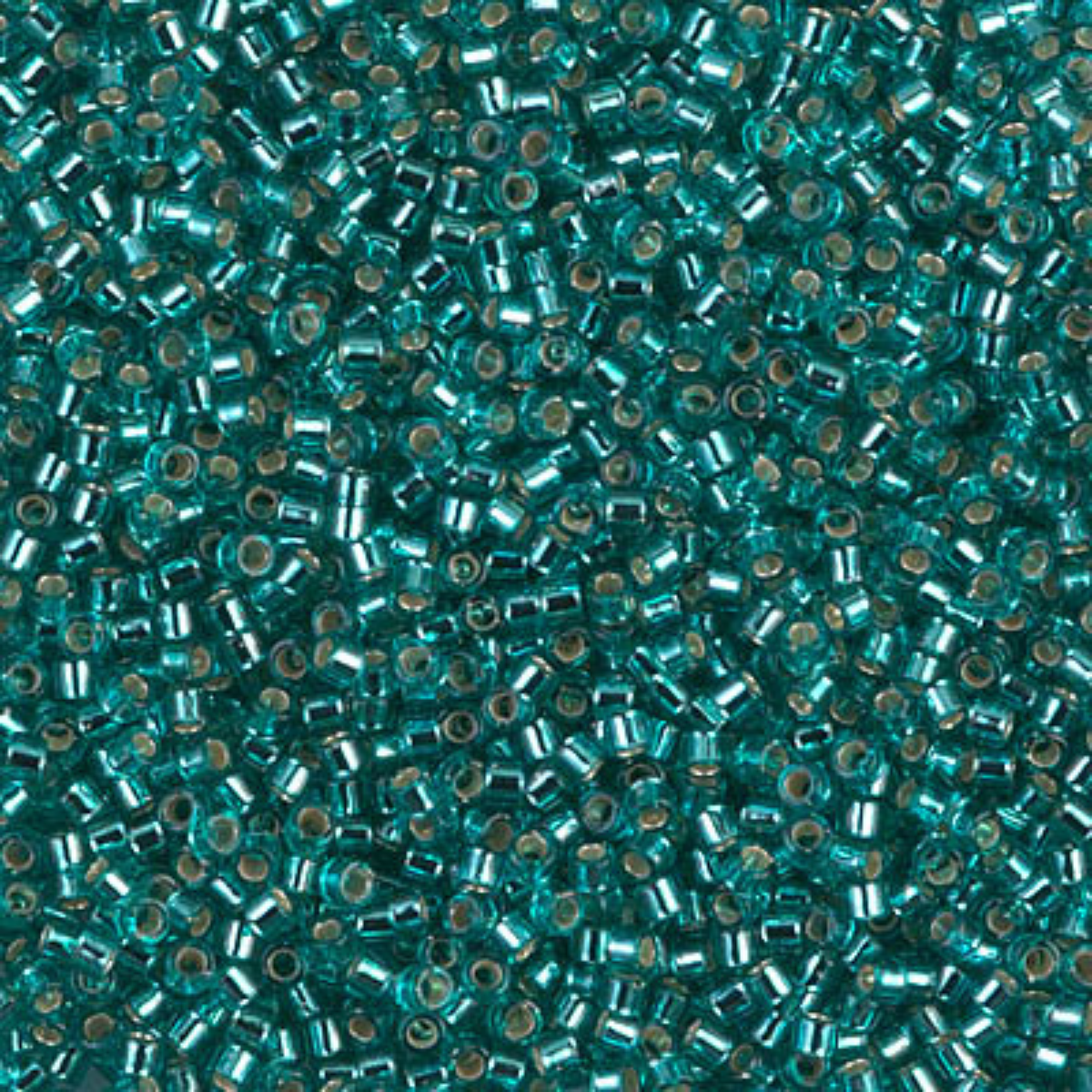 Miyuki 11/0 Delica Beads, DB1208, Silver Lined Teal, 5g