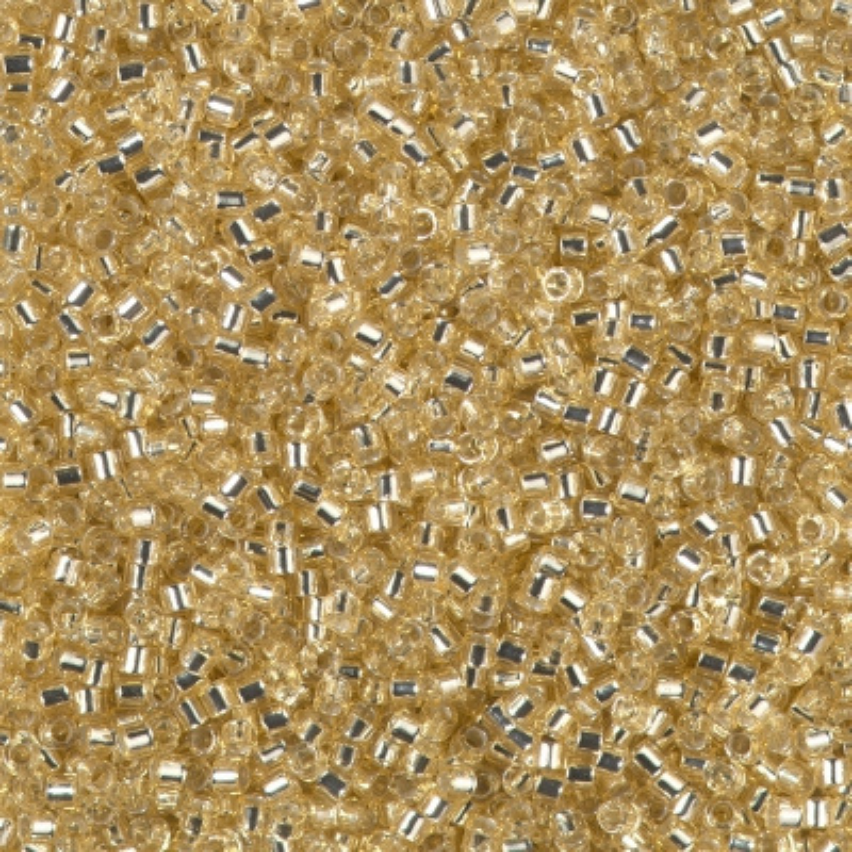 Miyuki 11/0 Delica Beads, DB1212, Silver Lined Ivory, 5g