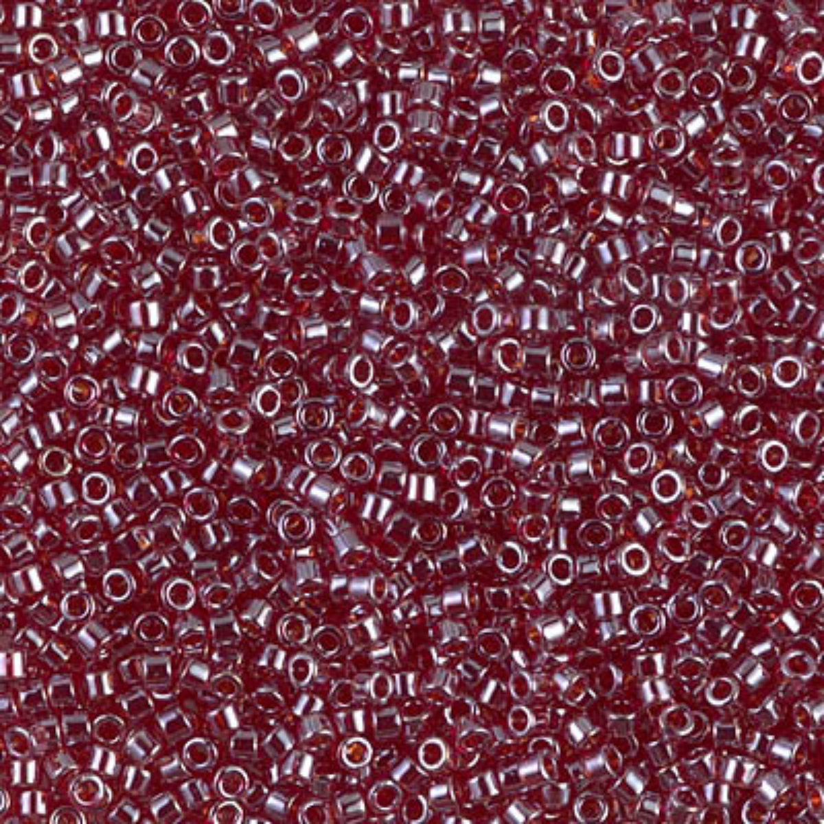 Miyuki 11/0 Delica Beads, DB1222, Transparent Dark Cranberry Luster, 5g
