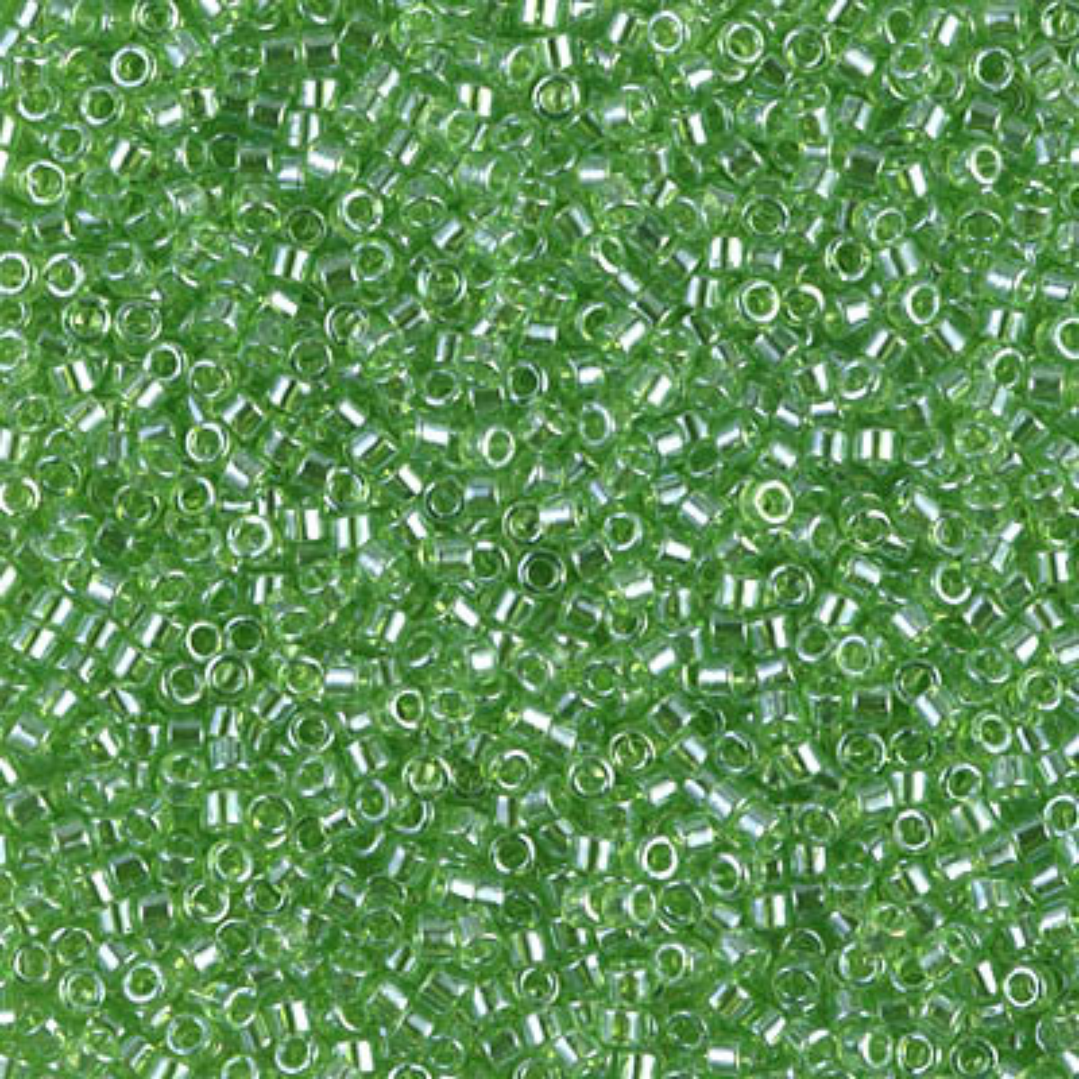 Miyuki 11/0 Delica Beads, DB1226, Transparent Lime Luster, 5g
