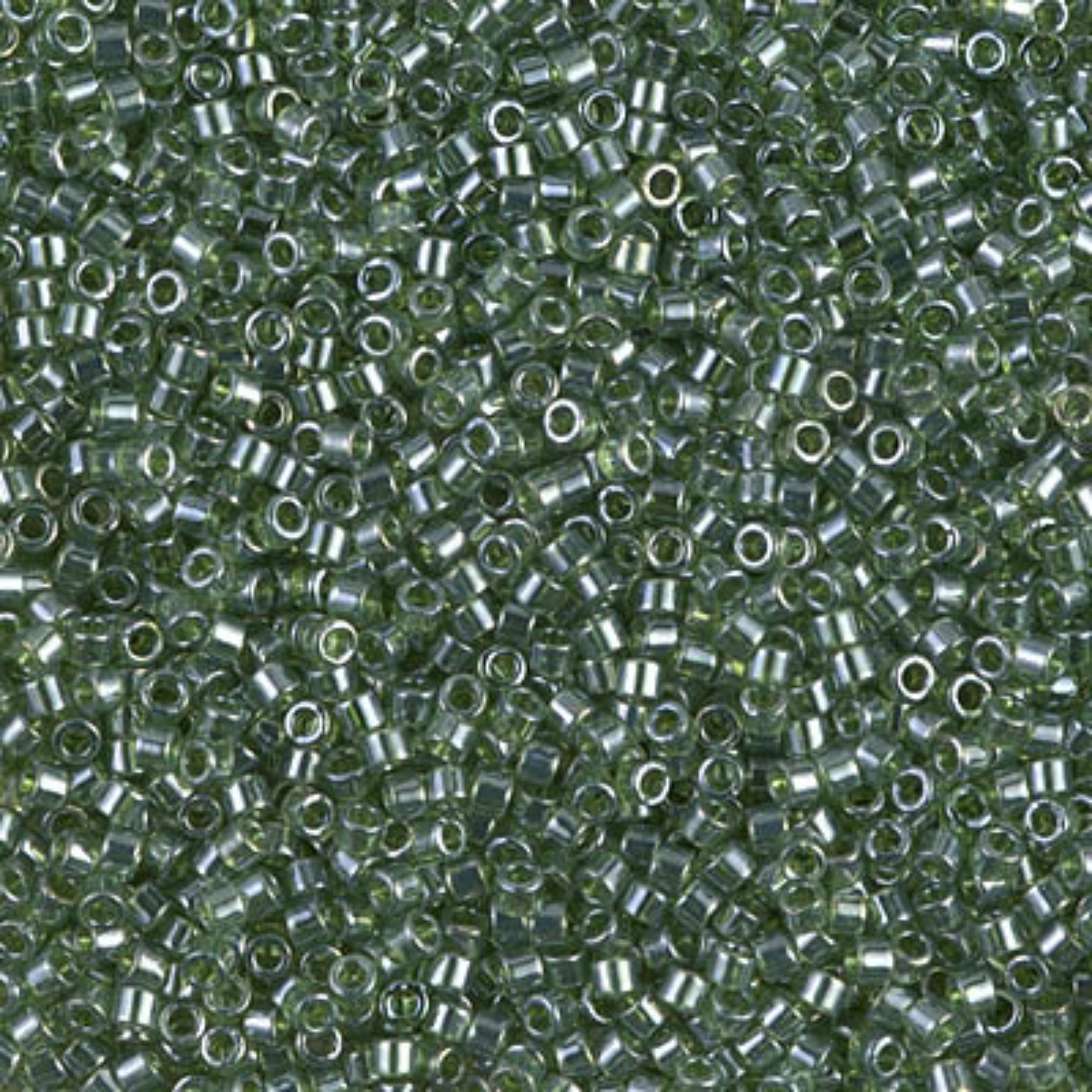 Miyuki 11/0 Delica Beads, DB1227, Transparent Olive Luster, 5g