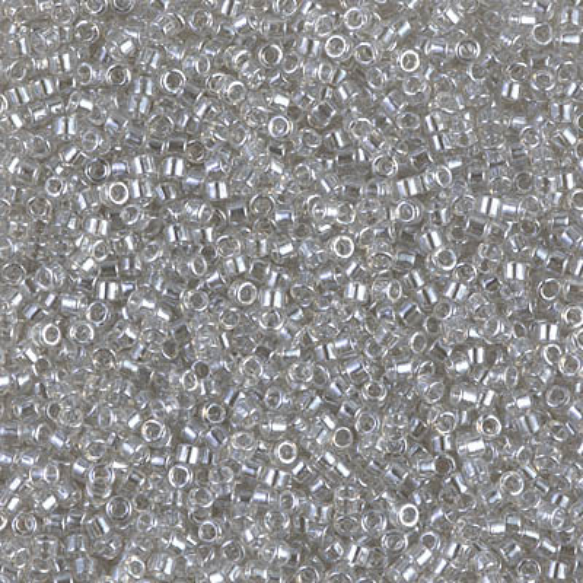 Miyuki 11/0 Delica Beads, DB1231, Transparent Grey Mist Luster, 5g