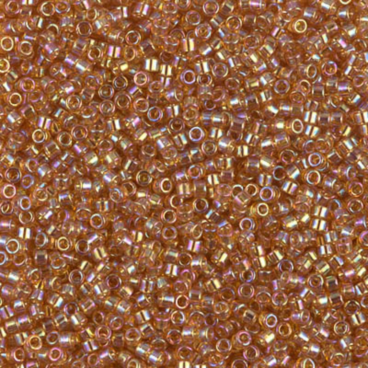 Miyuki 11/0 Delica Beads, DB1241, Transparent Marigold AB, 5g