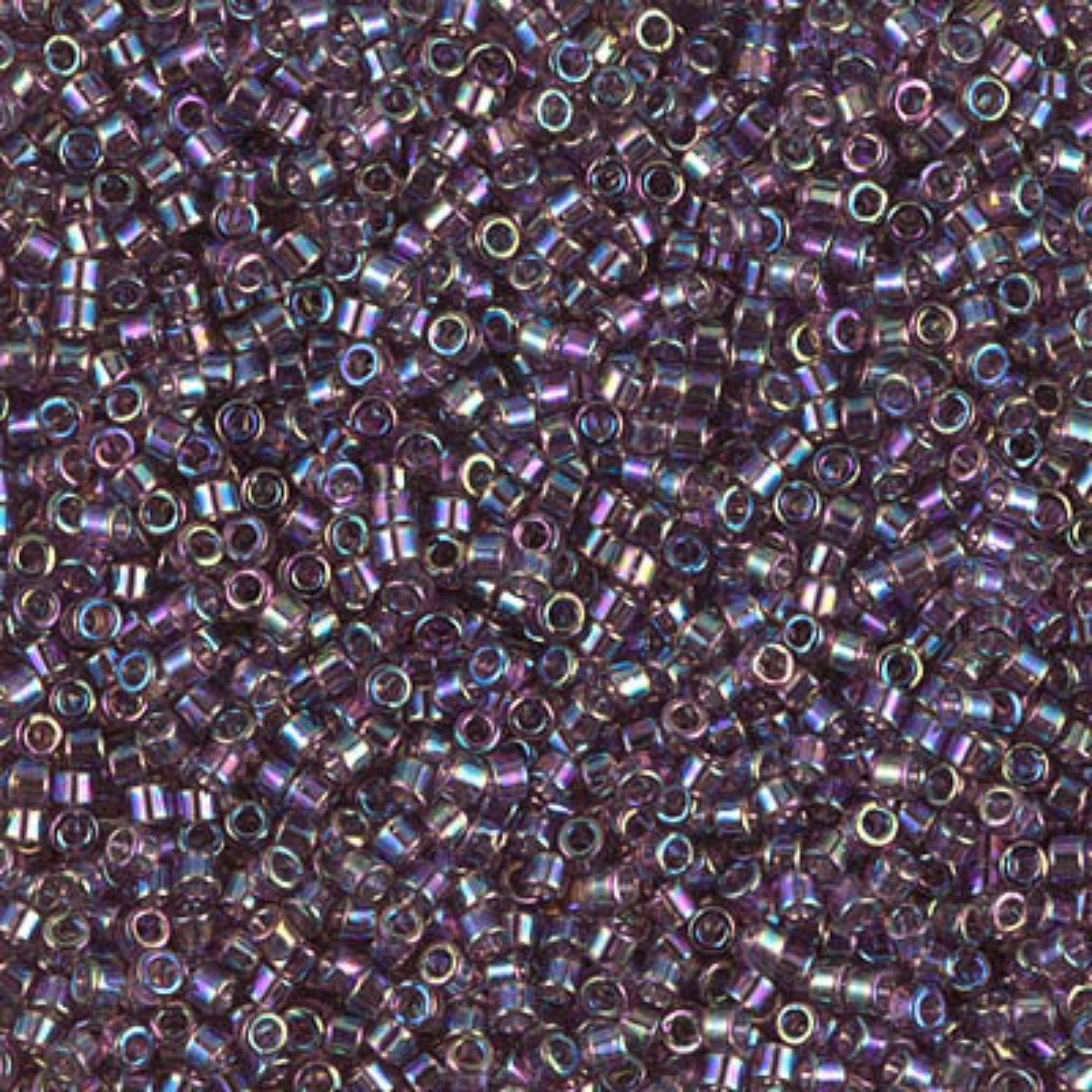 Miyuki 11/0 Delica Beads, DB1244, Transparent Mauve AB, 5g