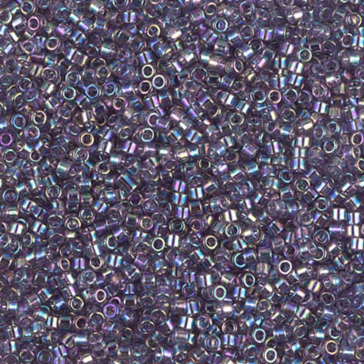 Miyuki 11/0 Delica Beads, DB1245, Transparent Light Mauve AB, 5g