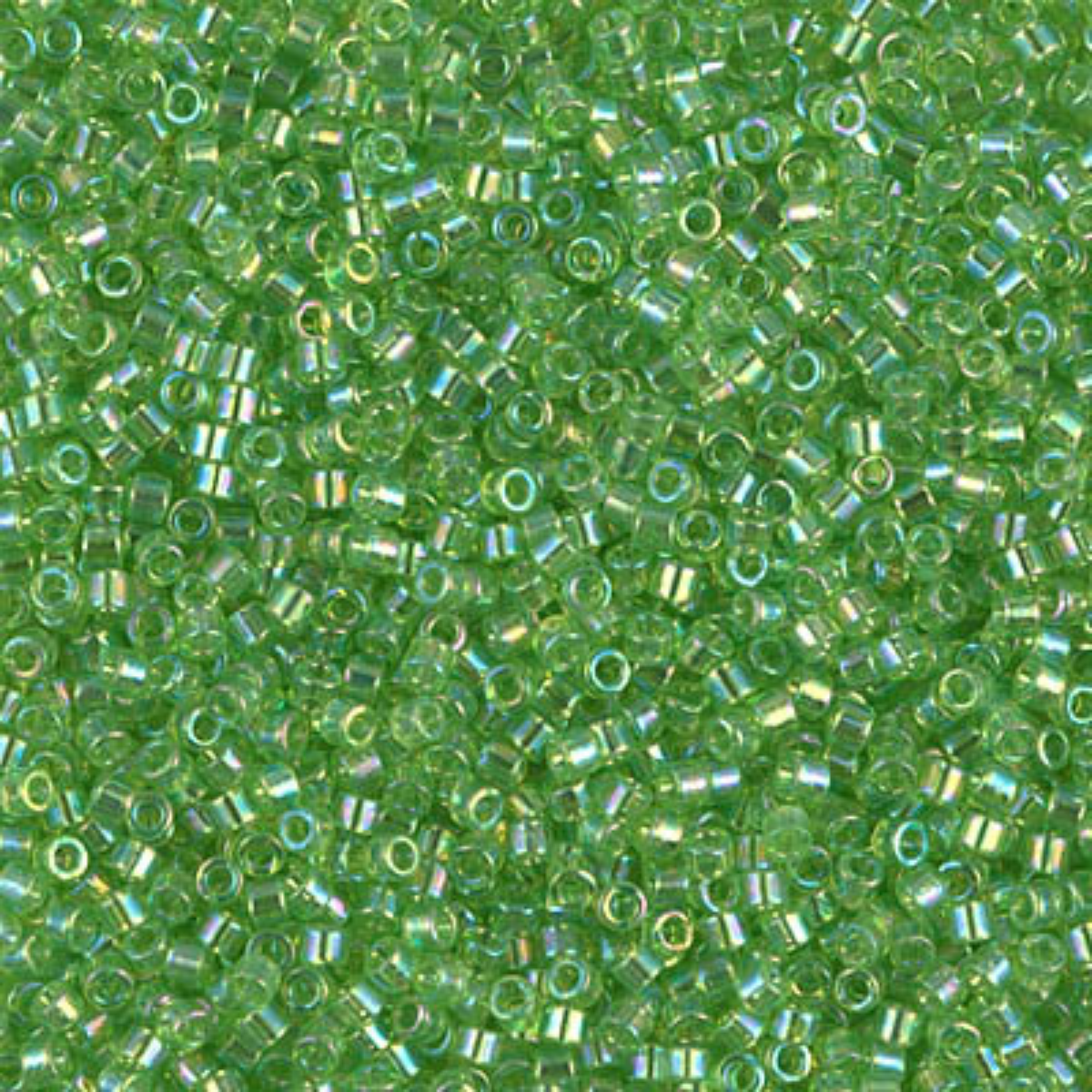 Miyuki 11/0 Delica Beads, DB1246, Transparent Lime AB, 5g