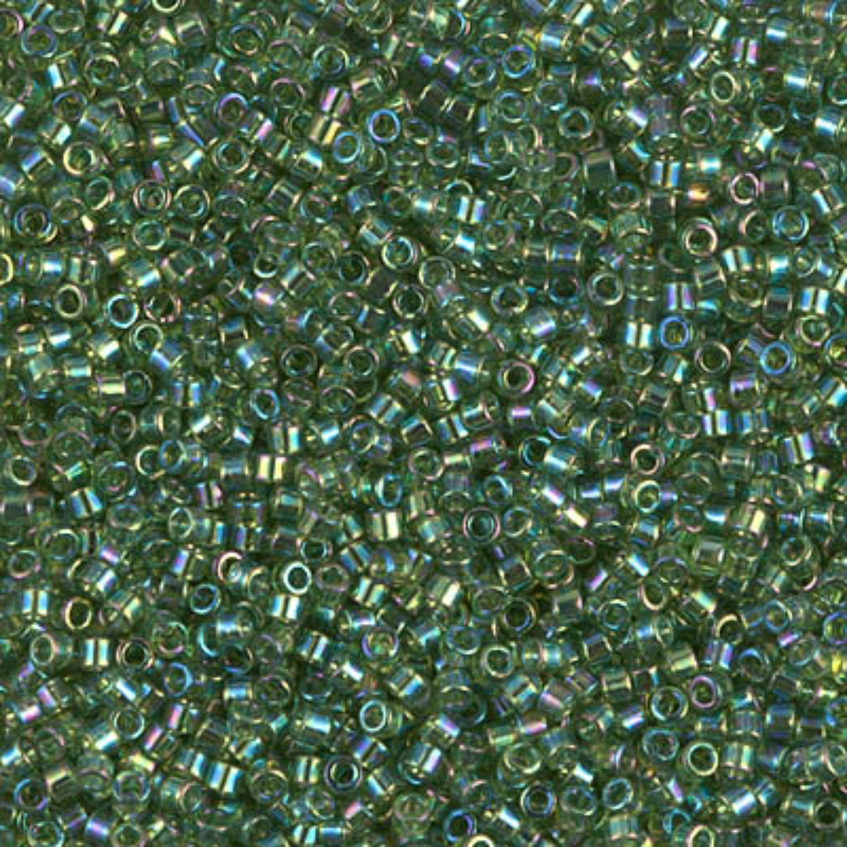 Miyuki 11/0 Delica Beads, DB1247, Transparent Olive AB, 5g