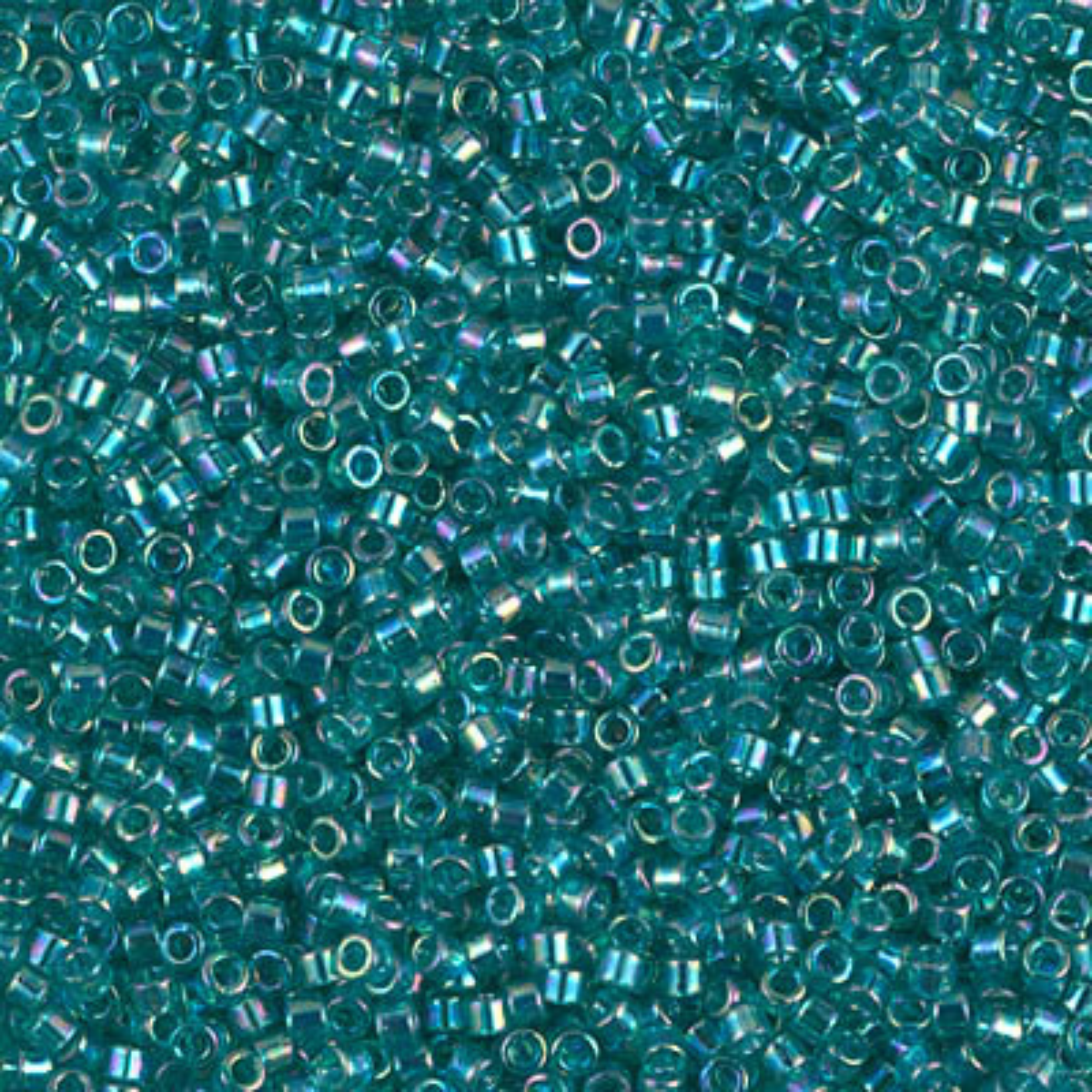 Miyuki 11/0 Delica Beads, DB1248, Transparent Caribbean Teal AB, 5g