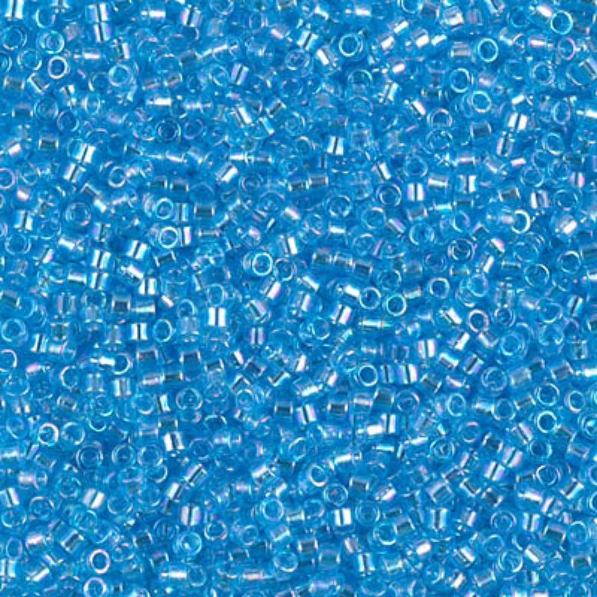 Miyuki 11/0 Delica Beads, DB1249, Transparent Ocean Blue AB, 5g