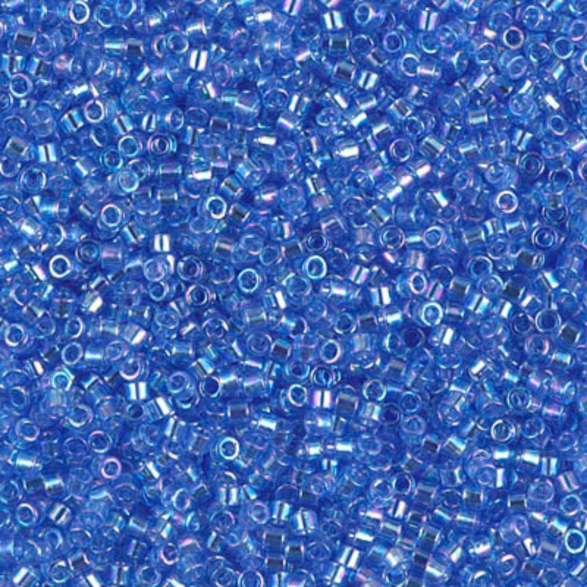 Miyuki 11/0 Delica Beads, DB1250, Transparent Azure AB, 5g