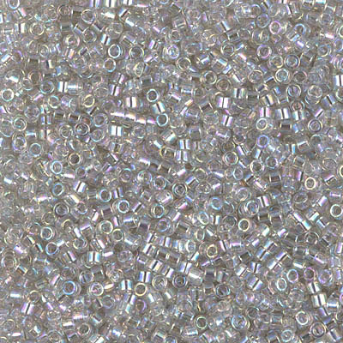 Miyuki 11/0 Delica Beads, DB1251, Transparent Grey Mist AB, 5g