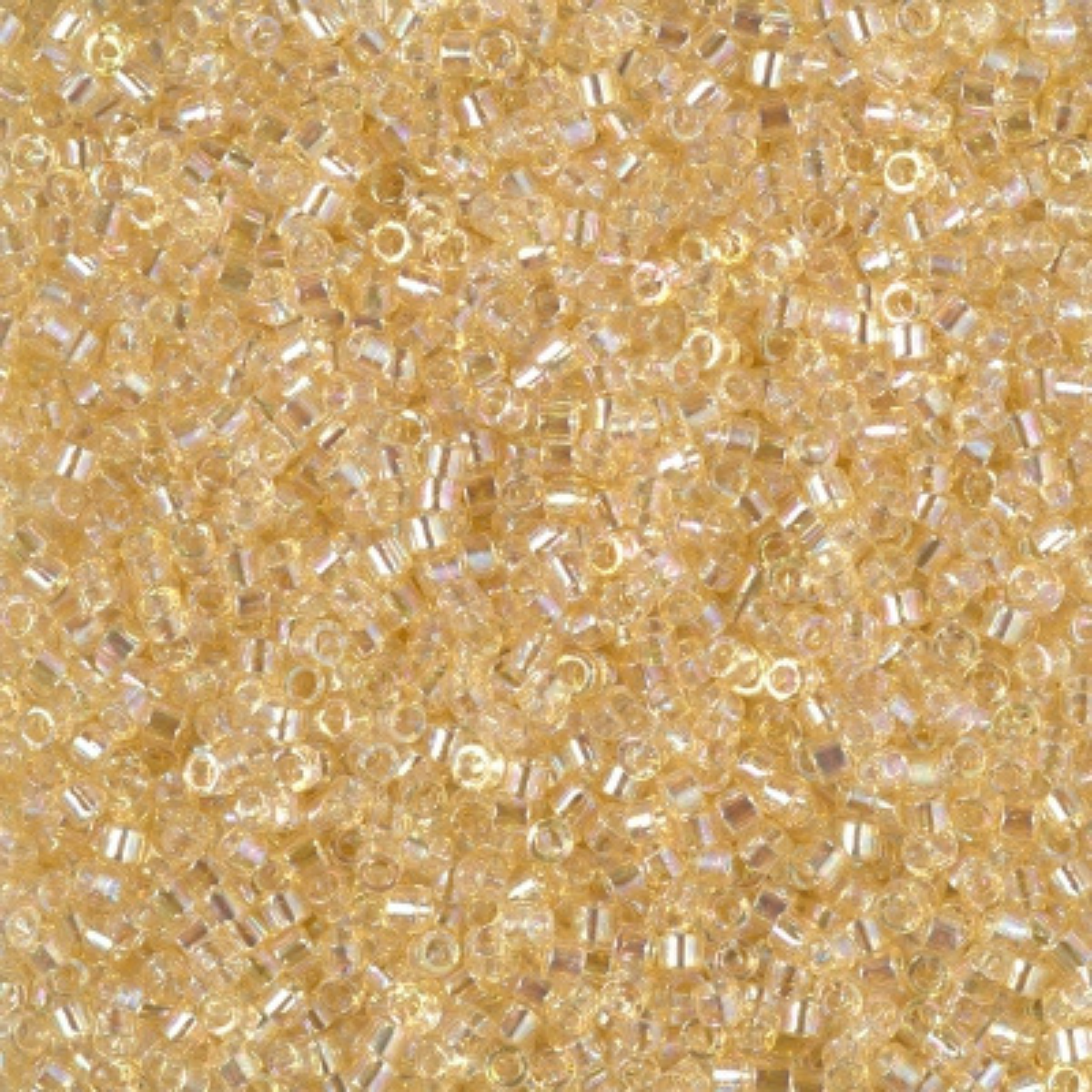 Miyuki 11/0 Delica Beads, DB1252, Transparent Crystal Ivory Luster, 5g
