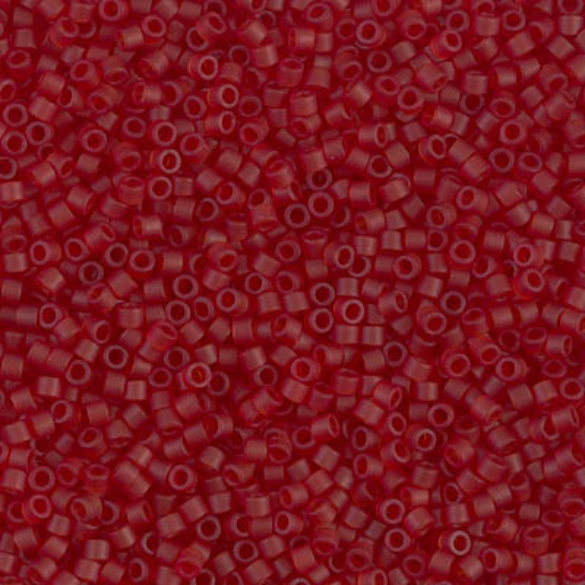 Miyuki 11/0 Delica Beads, DB1262, Transparent Matte Dark Cranberry, 5g
