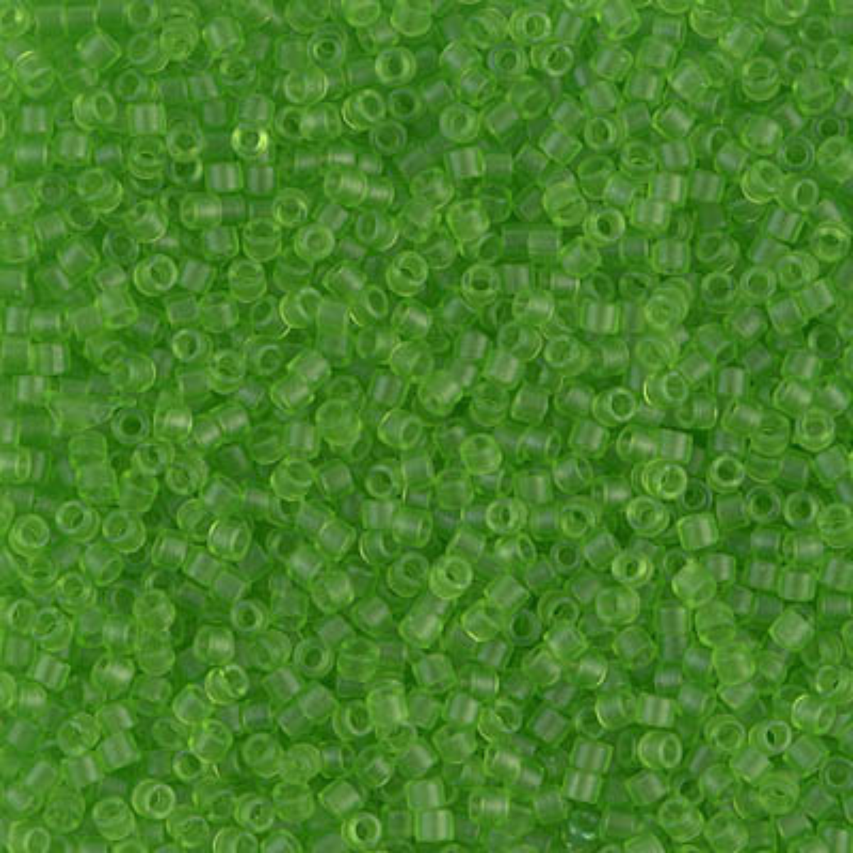 Miyuki 11/0 Delica Beads, DB1266, Transparent Matte Lime, 5g
