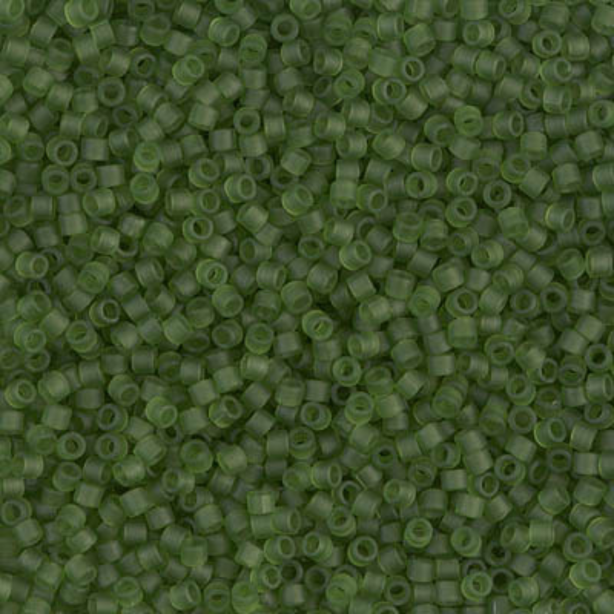 Miyuki 11/0 Delica Beads, DB1267, Transparent Matte Olive, 5g