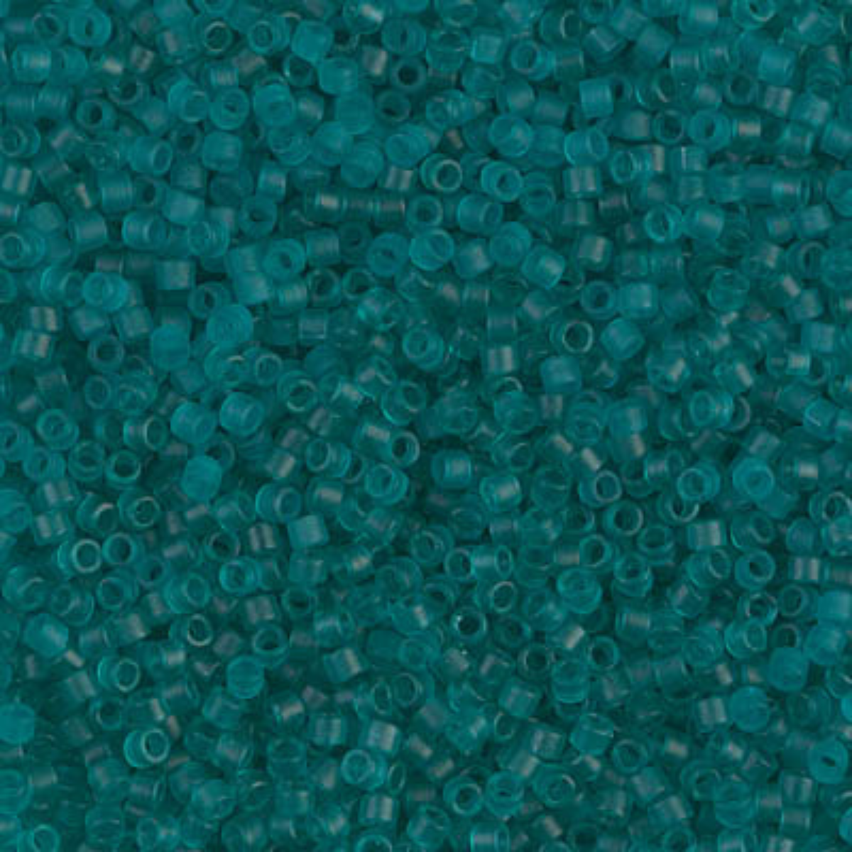 Miyuki 11/0 Delica Beads, DB1268, Transparent Matte Caribbean Teal, 5g