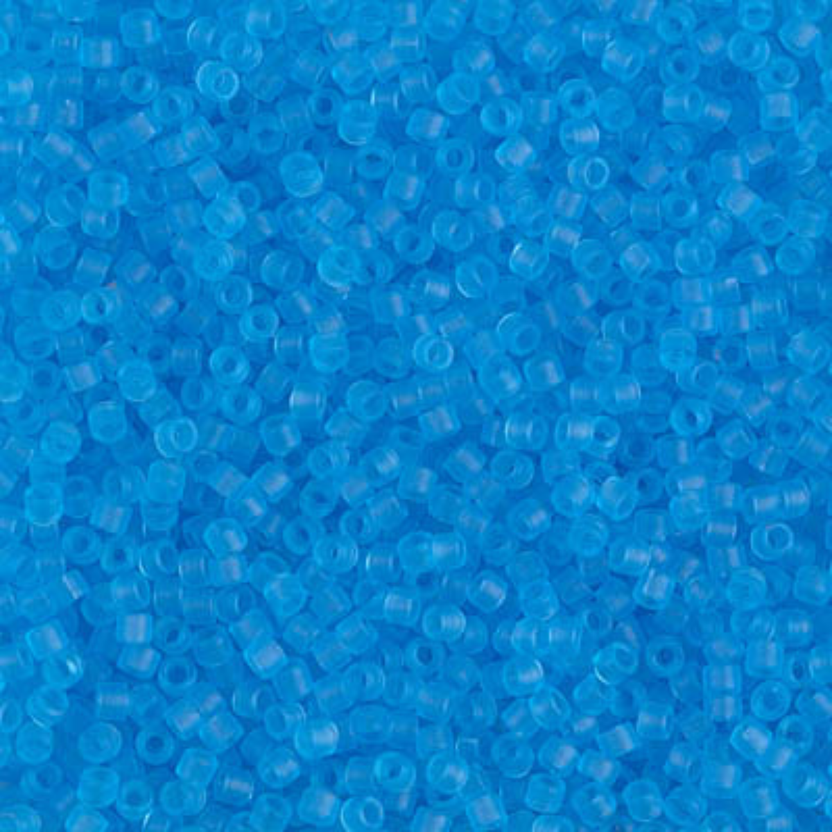 Miyuki 11/0 Delica Beads, DB1269, Transparent Matte Ocean Blue, 5g