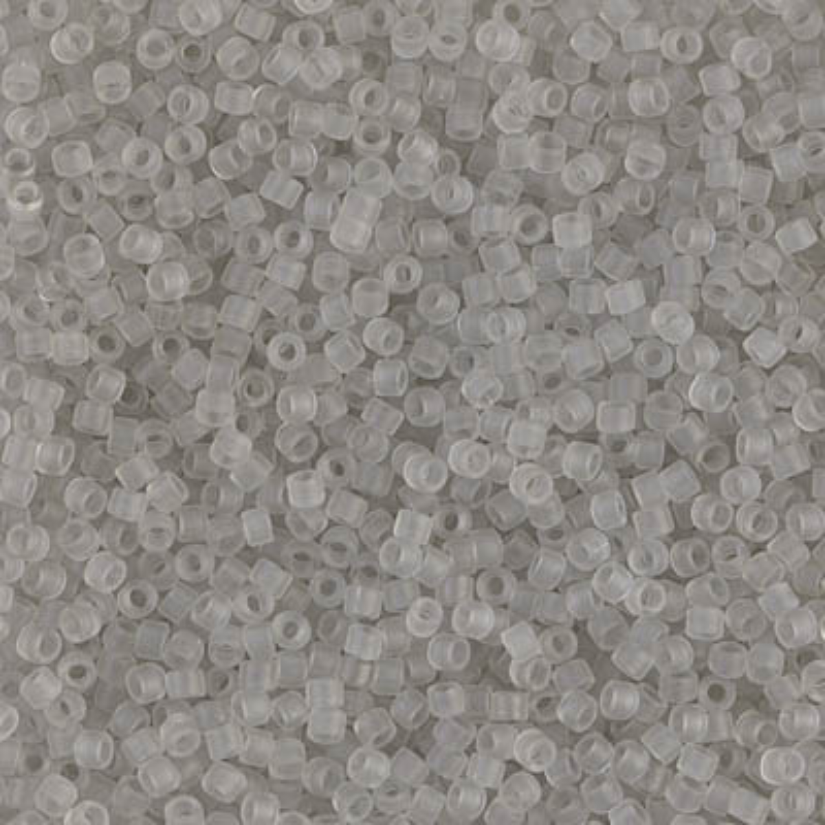 Miyuki 11/0 Delica Beads, DB1271, Transparent Matte Gray Mist, 5g