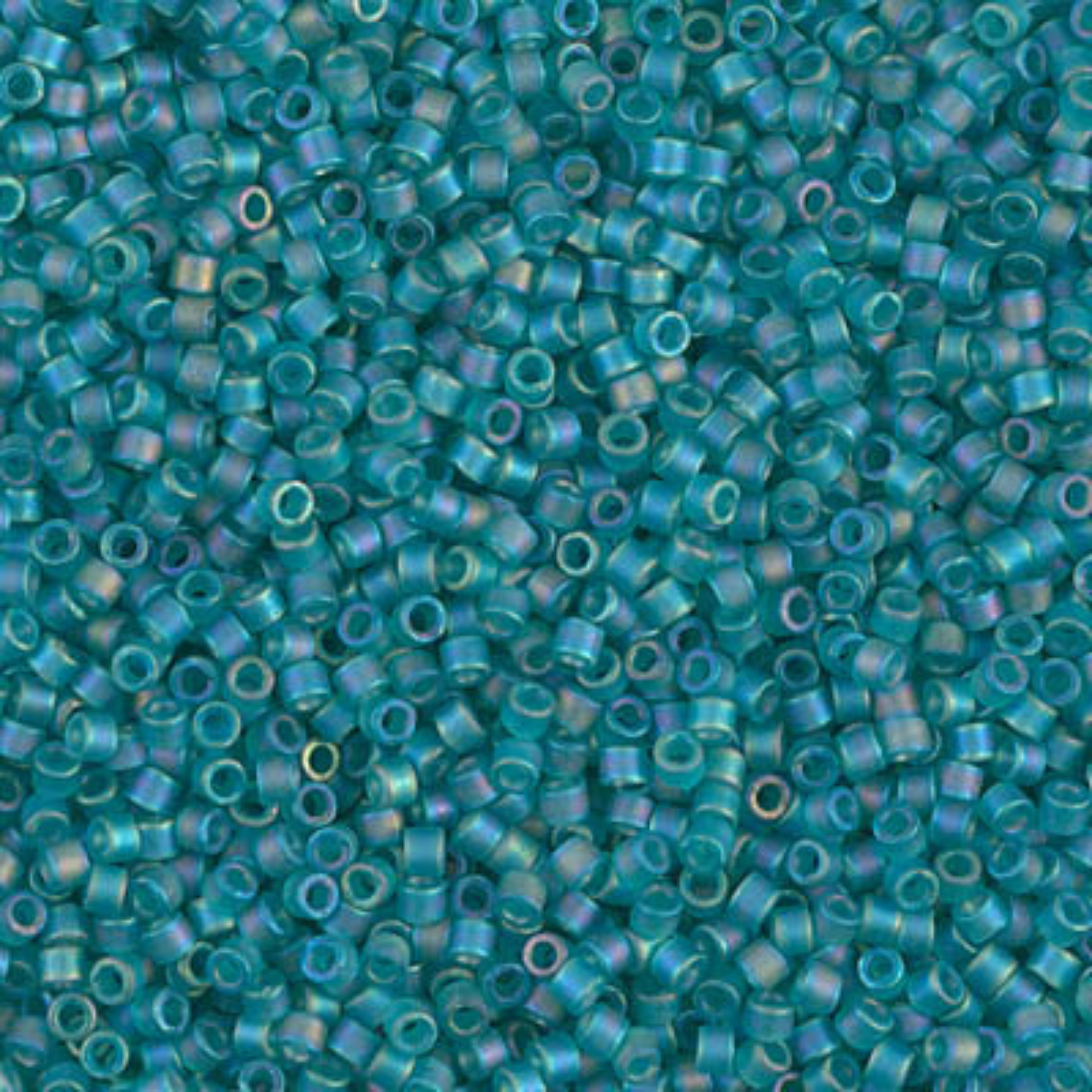 Miyuki 11/0 Delica Beads, DB1283, Transparent Matte Caribbean Teal AB, 5g