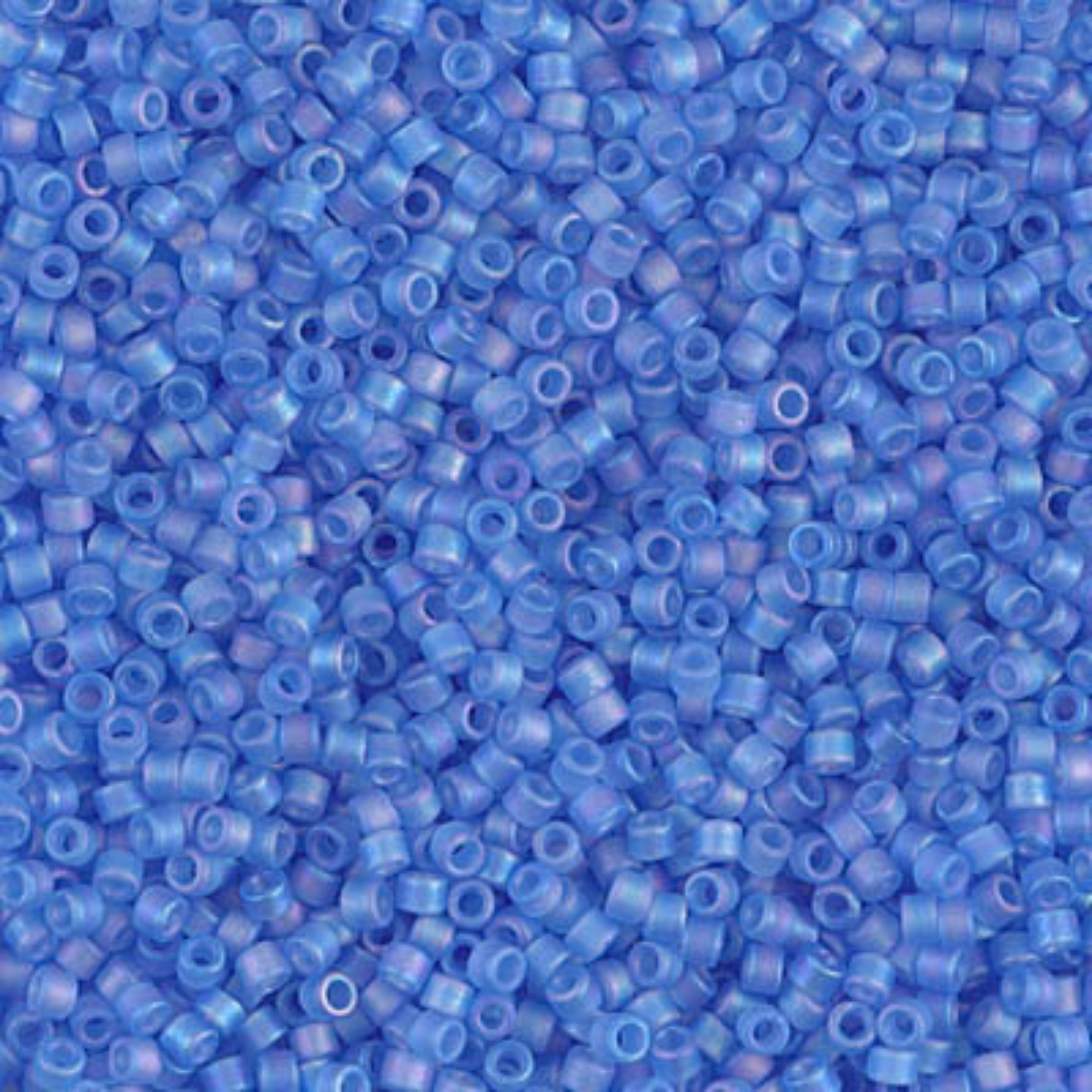 Miyuki 11/0 Delica Beads, DB1285, Transparent Matte Azure AB, 5g