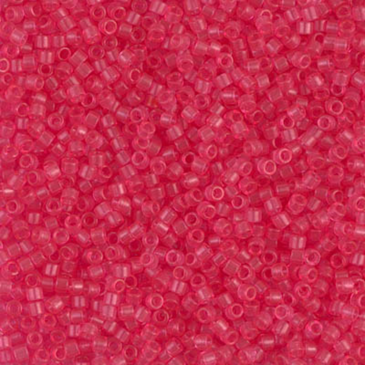 Miyuki 11/0 Delica Beads, DB1308, Transparent Dark Rose Dyed, 5g