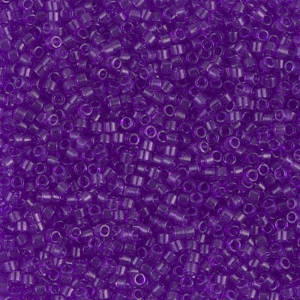 Miyuki 11/0 Delica Beads, DB1315, Transparent Violet Dyed, 5g