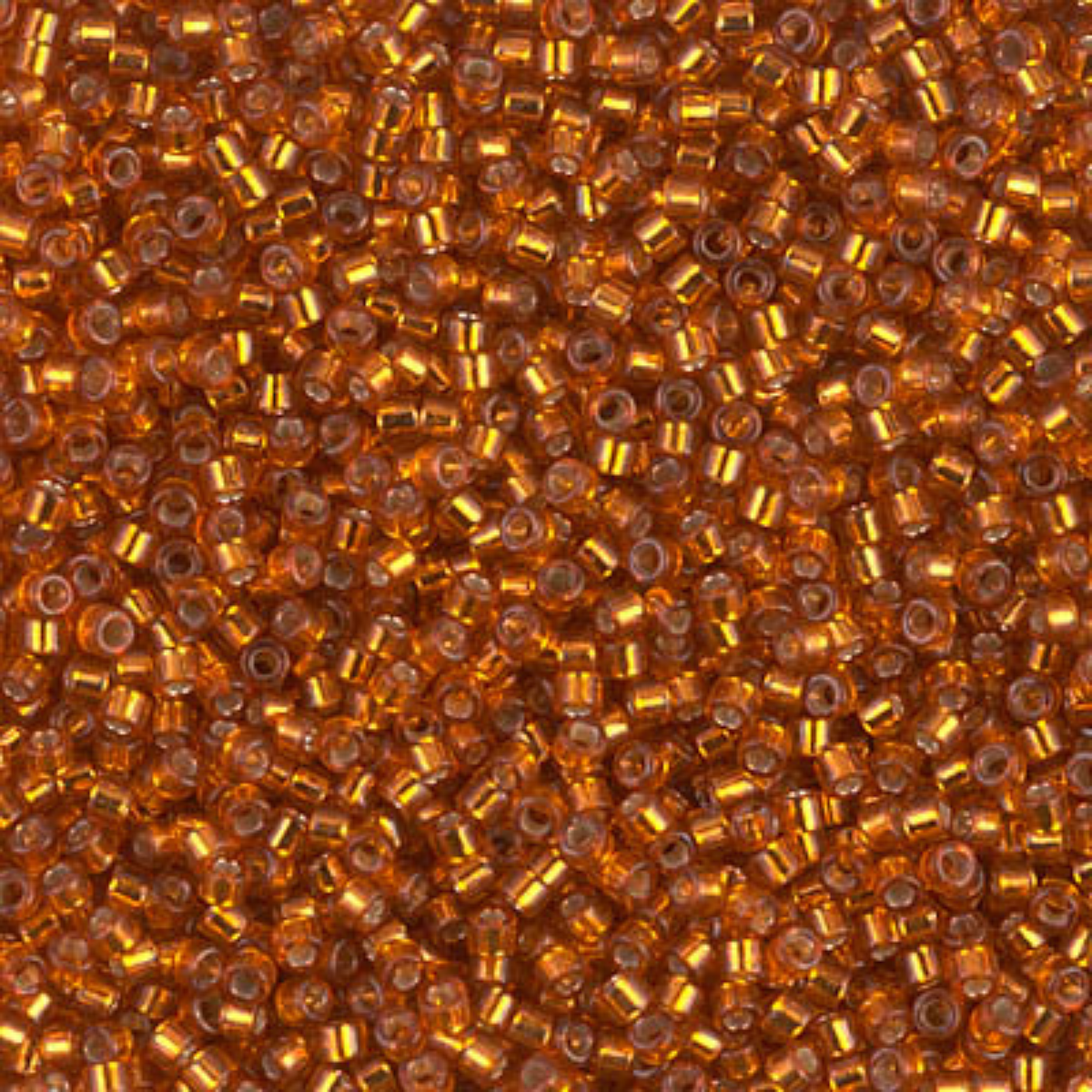 Miyuki 11/0 Delica Beads, DB1333, Silver Lined Orange, 5g