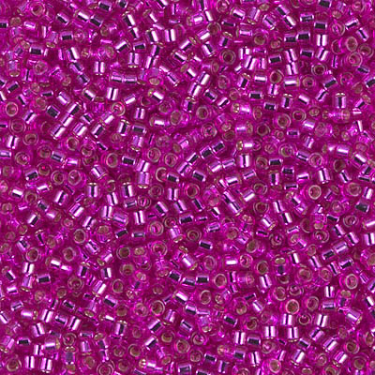 Miyuki 11/0 Delica Beads, DB1340, Silver Lined Bright Fuchsia, 5g