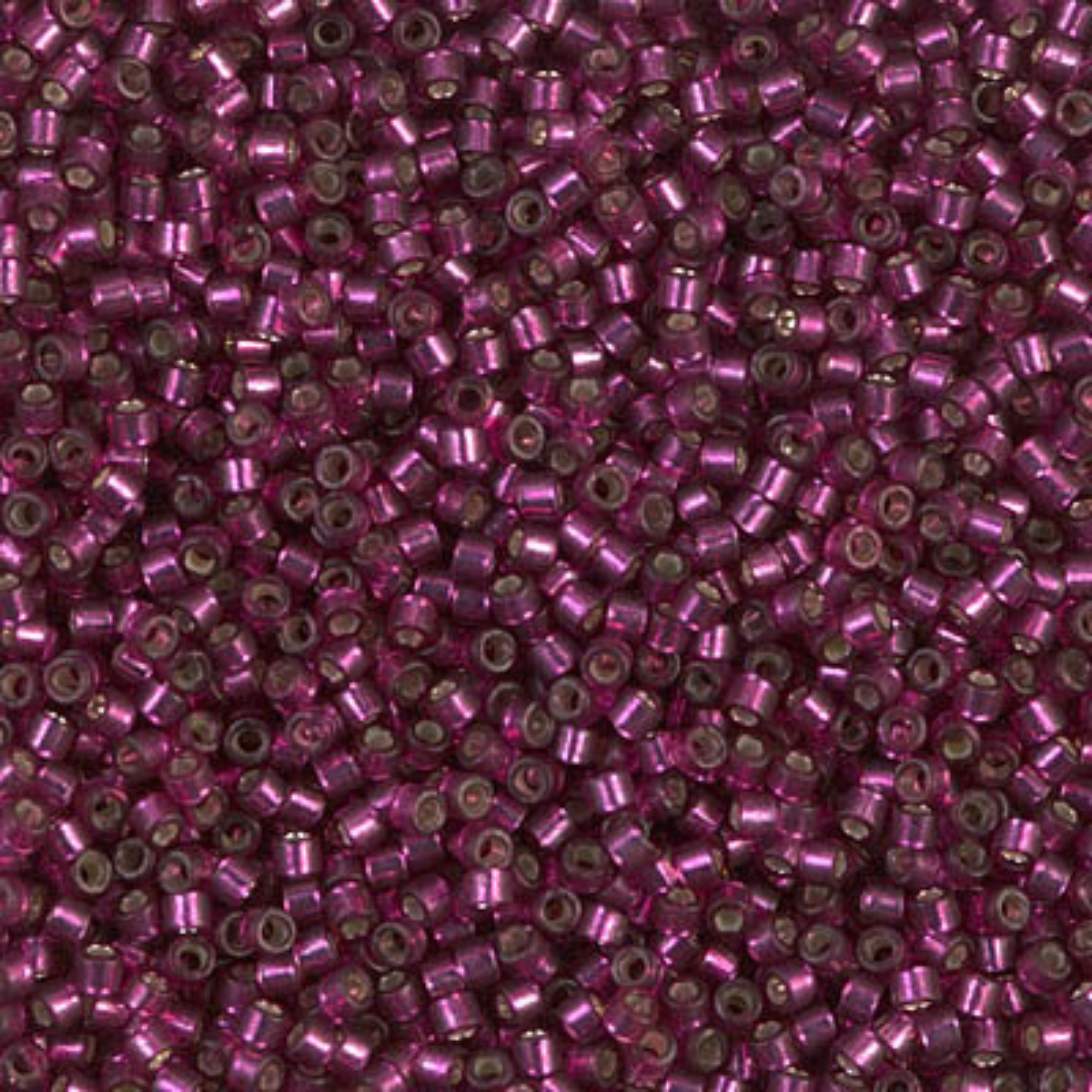 Miyuki 11/0 Delica Beads, DB1342, Silver Lined Dark Rose, 5g
