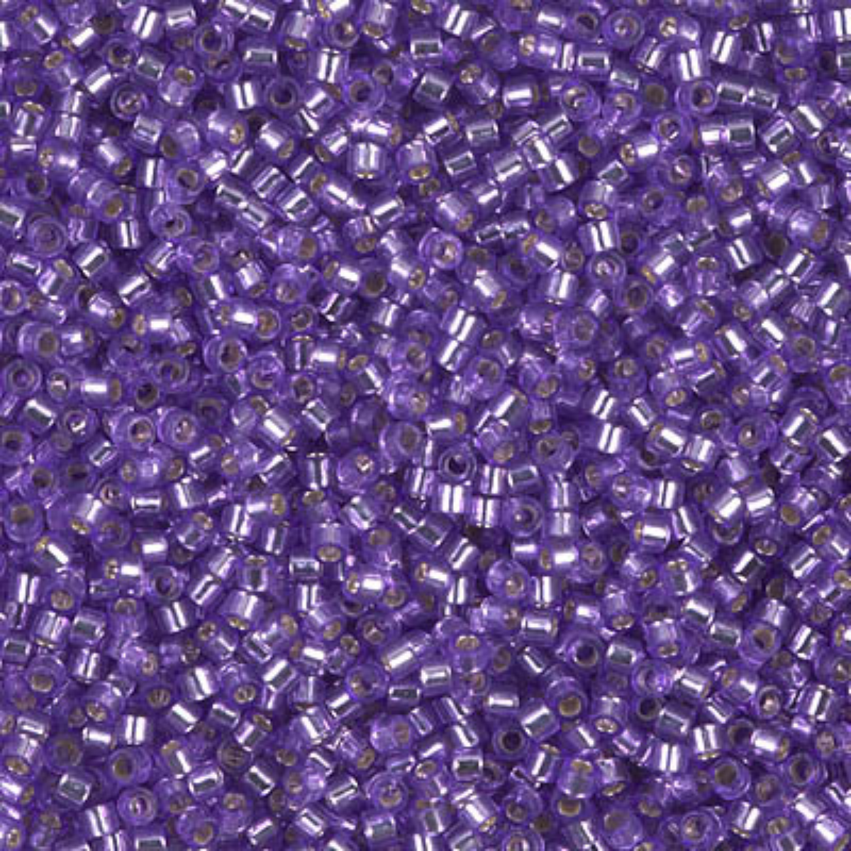 Miyuki 11/0 Delica Beads, DB1347, Silver Lined Lilac, 5g