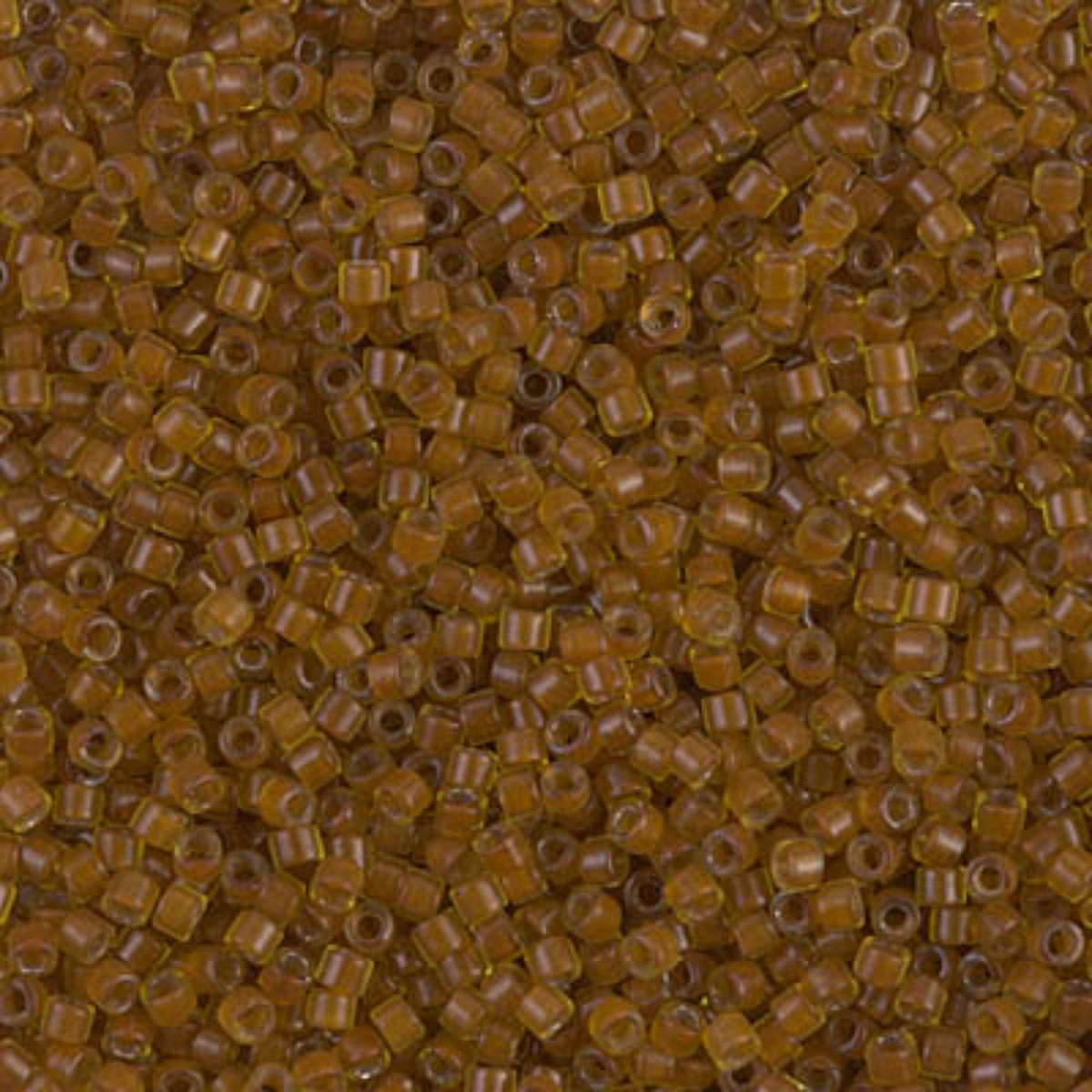 Miyuki 11/0 Delica Beads, DB1391, Mustard Lined Amber, 5g