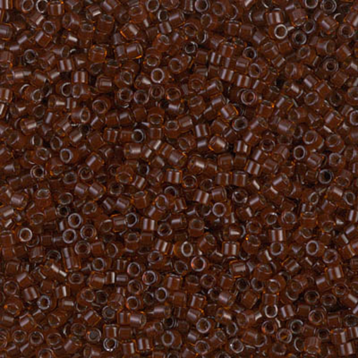 Miyuki 11/0 Delica Beads, DB1392 Dark Topaz Lined Root Beer, 5g
