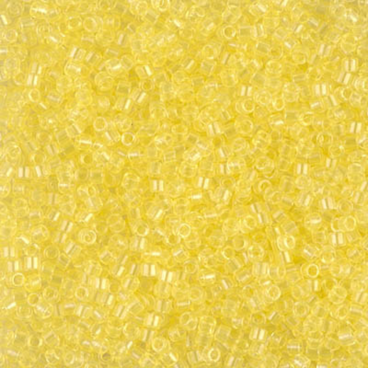Miyuki 11/0 Delica Beads, DB1401, Transparent Pale Yellow, 5g