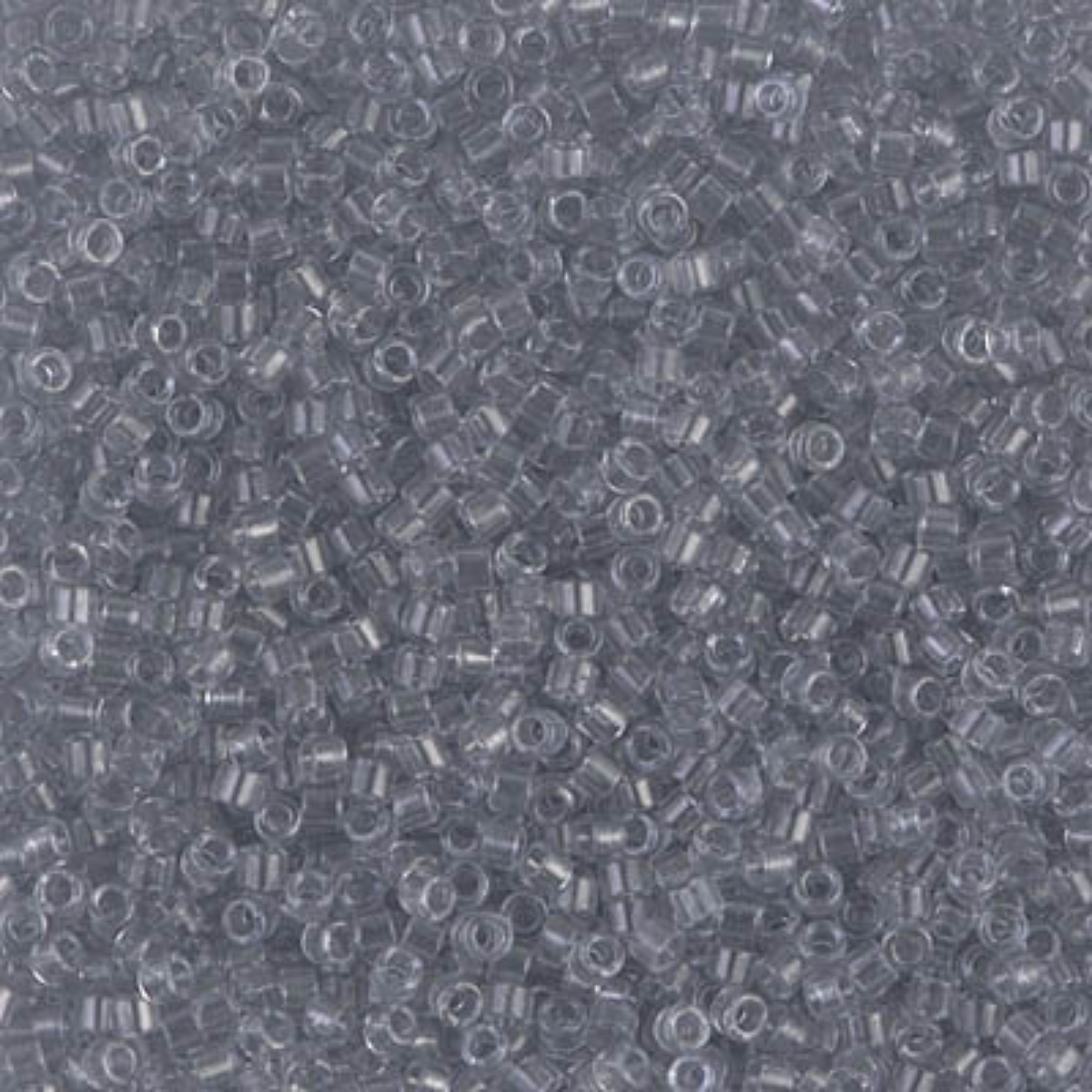 Miyuki 11/0 Delica Beads, DB1406, Transparent Pale Grey, 5g