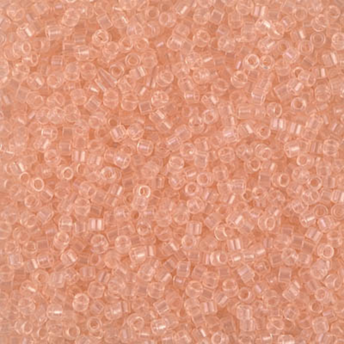 Miyuki 11/0 Delica Beads, DB1410, Transparent Pale Peach, 5g